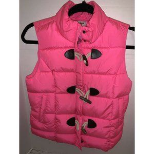 Arizona Jeans Co Juniors size S bright pink vest puffer jacket